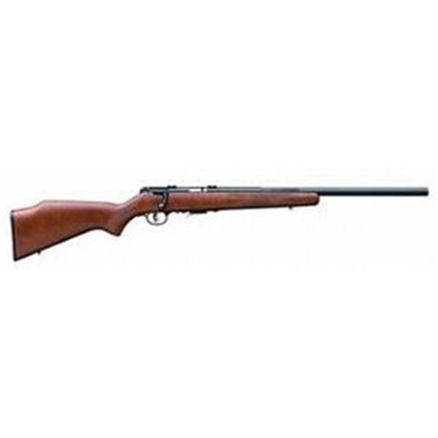 Picture of  Savage Arms 96717 93R17 Glv Full Size 17 Hmr 5+1 21" Matte Black Heavy Varmint Barrel, Matte Black Drilled & Tapped Carbon Steel Receiver, Satin Hardwood Fixed Stock, Left Hand 062654967177
