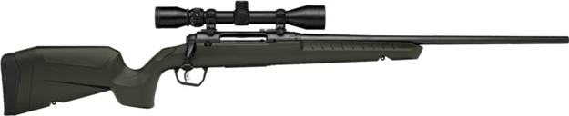 Picture of  Savage Arms 32150 Axis 2 XP Combo Full Size 22-250 Rem 4+1 22" Black Sporter Barrel, Black Carbon Steel Receiver Drilled & Tapped, OD Green Fixed Synthetic Stock, Weaver 3-9X40mm Scope, Right Hand