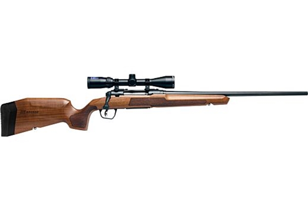 Picture of  Savage Arms 32257 Axis 2 XP Combo 223 Rem 4+1 22" Matte Black Sporter Barrel & Drilled & Tapped Carbon Steel Receiver, Ergonomic Hardwood Stock, Right Hand, Boresighted 3-9X40mm Scope