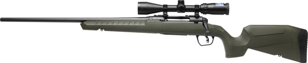 Picture of  Savage Arms 32192 Axis 2 XP Combo 30-06 Springfield 4+1 22" Black Sporter Barrel, Black Drilled & Tapped Steel Receiver, Fixed OD Green Synthetic Stock, Left Hand, Boresighted 3-9X40mm 011356321923