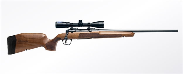 Picture of  Savage Arms 32267 Axis 2 XP Combo 30-06 Springfield 4+1 22" Matte Black Sporter Barrel & Drilled & Tapped Carbon Steel Receiver, Ergonomic Hardwood Stock, Right Hand, Weaver 3-9X40mm Scope