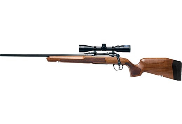 Picture of  Savage Arms 32273 Axis 2 XP Combo 308 Win 4+1 22" Matte Black Sporter Barrel & Drilled & Tapped Carbon Steel Receiver, Ergonomic Hardwood Stock, Left Hand, Weaver 3-9X40mm Scope 011356322739