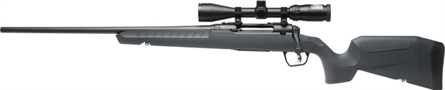 Picture of  Savage Arms 32208 Axis 2 XP Combo Full Size 7Mm-08 Rem 4+1 22" Black Sporter Barrel, Black Carbon Steel Receiver Drilled & Tapped, Gray Fixed Synthetic Stock, Weaver 3-9X40mm Scope, Left Hand