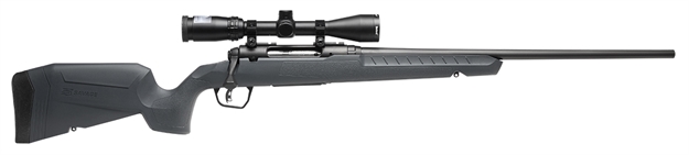 Picture of  Savage Arms 32173 Axis 2 XP Combo Full Size 243 Win 4+1 22" Black Sporter Barrel, Black Carbon Steel Receiver Drilled & Tapped, Gray Fixed Synthetic Stock, Weaver 3-9X40mm Scope, Right Hand