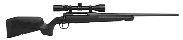 Picture of  Savage Arms 32009 Axis XP Combo 25-06 Rem 4+1 22" Matte Black Button Rifled Barrel, Matte Black Drilled & Tapped Carbon Steel Receiver, Fixed Sporter Black Synthetic Stock, Weaver 3-9X40mm, Right Hand 011356320094