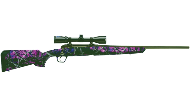 Picture of  Savage Arms 57271 Axis XP Compact 223 Rem 4+1 20" Matte Black Button-Rifled Barrel, Drilled & Tapped Steel Receiver, Muddy Girl Fixed Synthetic Stock, Weaver 3-9X40mm, Right Hand