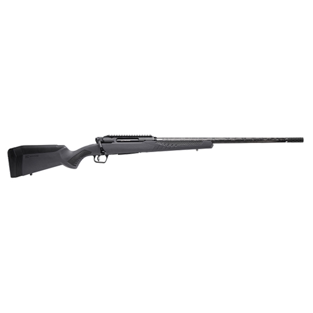 Picture of  Savage Arms 57898 Impulse Mountain Hunter 270 Win 4+1 22" Carbon Fiber Threaded Barrel, Black Aluminum Receiver W/Picatinny Rail, Gray Accustock Synthetic Stock, Ambidextrous