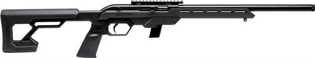 Picture of  Savage Arms 45114 64 Precision 22 LR 10+1 16.50" Matte Black Threaded Heavy Carbon Steel Barrel, Drilled & Tapped Carbon Steel Receiver, M-Lok Compatible Forend, Black Synthetic Chassis Stock 062654451140