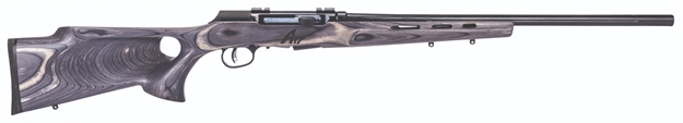 Picture of  Savage Arms 47800 A Series Matte Gray Full Size 17 Wsm 8+1 22" High Luster Heavy Barrel, High Luster Drilled & Tapped Carbon Steel Receiver, Matte Gray Thumbhole Laminate Stock, Right Hand