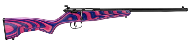 Picture of  Savage Arms 13797 Rascal  Youth 22 LR 1Rd 16.12" Matte Blued Barrel, Matte Blued Carbon Steel Receiver, Boyd's Minimalist Pink & Purple Hybrid Laminate Stock, Right Hand
