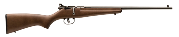 Picture of  Savage Arms 13815 Rascal  Youth 22 LR 1Rd 16.13" Matte Black Sporter Barrel, Matte Black Carbon Steel Receiver, Satin Brown Fixed Wood Stock, Right Hand