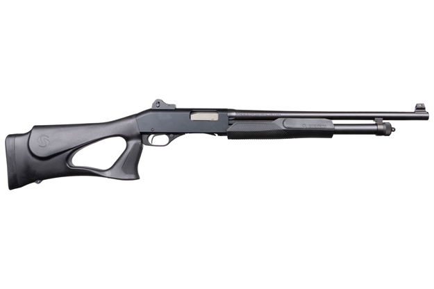 Picture of Savage Arms|Stevens 320 Thumbhole Pump Shotgun, 20 Ga., 3", 18.5" Bbl, Matte Black, Synthetic Stock, Ghost Ring Sight, 5+1 Rnd 23249 011356232496