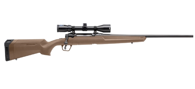 Picture of Savage Axis II Xp, Flat Dark Earth, 30-06 Spring, 22 Inch Blued Barrel, Syn Stock, Accu Trigger,  4 Round Mag, Banner 3-9X40 57176 011356571762