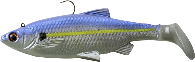 Picture of Savage Gear 3D Baitfish Paddletail Segmented Swimbait, Sinking, 3/8 Oz, 4", 3Pk, Blue Steel