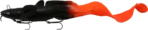 Picture of Savage Gear 3D Line Thru Burbot Swimbait 10", 3 OZ Sinking ,Black Orange