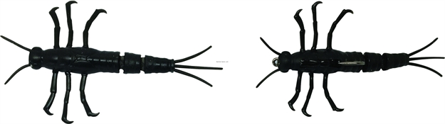 Picture of Savage Gear 3D Tpe Mayfly Nymph, Segmented Tail,, Black, 2", 1/10 Oz,1 Pc, Sinking