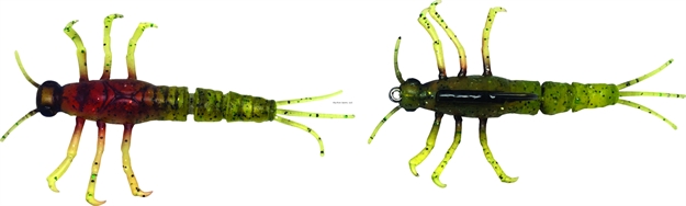 Picture of Savage Gear 3D Tpe Mayfly Nymph, Segmented Tail,, Chartreuse/Silver Flake, 2", 1/10 Oz,1 Pc, Sinking