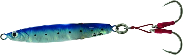 Picture of Savage Gear Slim Squish Slim Body Erratic Fall Jig 6/0 Hooks, Sardine Flash, 4 1/2", 100 Grams, Flutter Sinking
