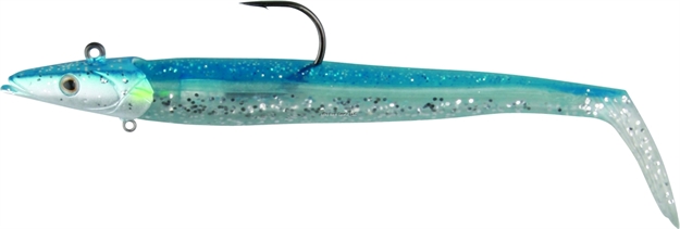 Picture of Savage Gear Soft Sandeel Lure, Blue Silver, 6", 1 1/2 Oz, Sinking ,1 Head, 2 Bodies