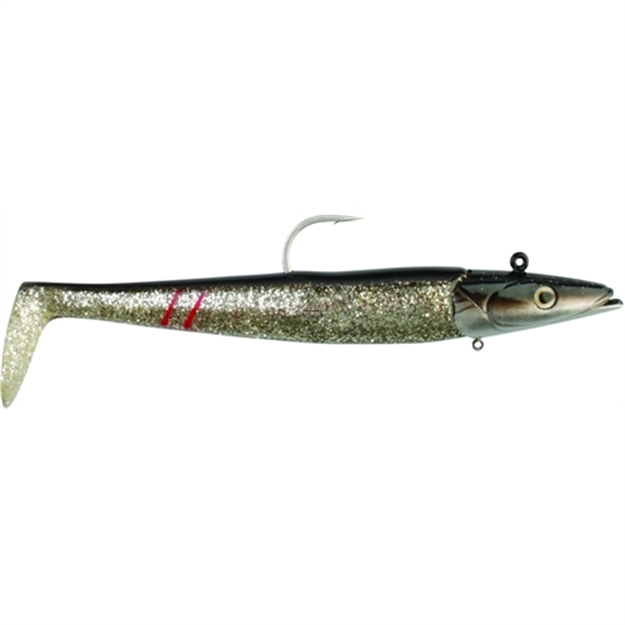 Picture of Savage Gear Soft Sandeel Lure, Dirty Silver, 7 1/2", 3 1/2 Oz, Sinking ,1 Head, 2 Bodies