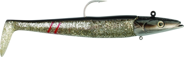 Picture of Savage Gear Soft Sandeel Lure, Dirty Silver, 7", 2 1/3 Oz, Sinking ,1 Head, 2 Bodies