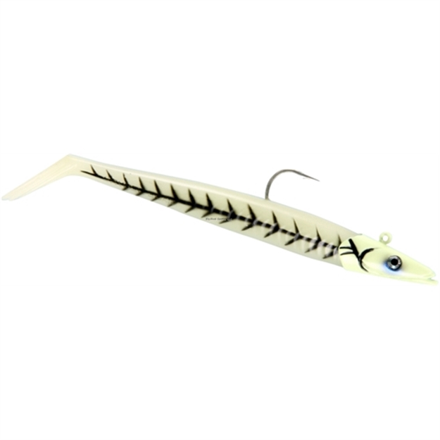 Picture of Savage Gear Soft Sandeel Lure, Green Glow, 7 1/2", 3 1/2 Oz, Sinking ,1 Head, 2 Bodies