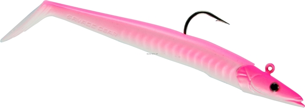 Picture of Savage Gear Soft Sandeel Lure, Pink White, 5", 4/5 Oz, Sinking ,1 Head, 2 Bodies