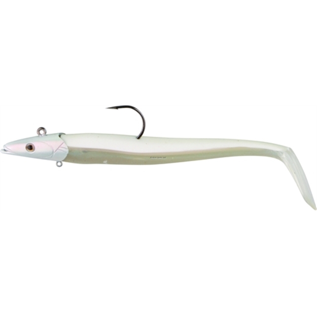 Picture of Savage Gear Soft Sandeel Lure, Real Pearl, 5", 4/5 Oz, Sinking ,1 Head, 2 Bodies