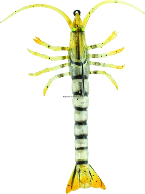 Picture of Savage Gear Tpe 3D Shrimp W/Exposed Hook, Blue Pearl, 4", 3/8 Oz, Sinking, 2+1 PC