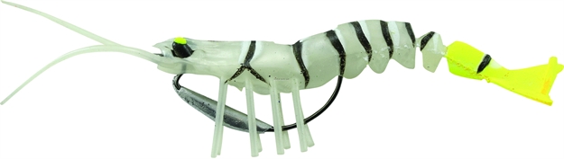 Picture of Savage Gear Tpe 3D Shrimp, White/Chart., 4", 1/4 Oz, Sinking