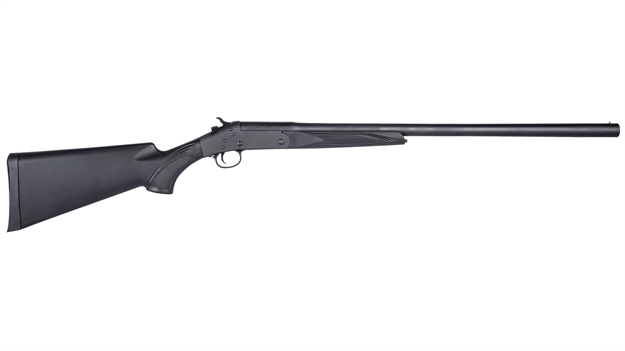 Picture of  Stevens 19201 301  Full Size 410 Gauge Break Open 3" 1Rd 26" Matte Black Single Shot Barrel, Matte Black Carbon Steel Receiver, Fixed Matte Black Synthetic Stock, Ambidextrous 011356192011