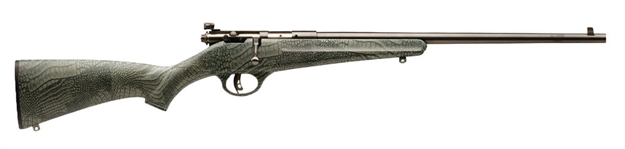 Picture of  Savage Arms 13617 Rascal  22 LR Caliber With 1Rd Capacity, 16.12" Barrel, Matte Blued Metal Finish & Gator Camo Synthetic Stock Right Hand (Youth) 062654136177