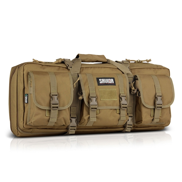 Picture of Savior Equipment Rb2412dgv1tn American Classic Double Rifle Case Flat Dark Earth 600D Polyester 24"