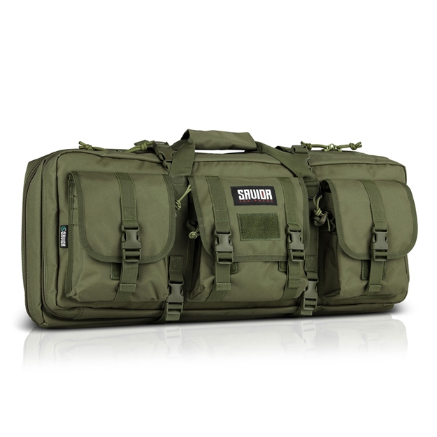 Picture of Savior Equipment Rb2812dgv1og American Classic Double Rifle Case OD Green 600D Polyester 28"