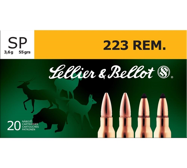 Picture of Sellier & Bellot Sb223b Rifle  223Rem 55Gr Soft Point 20 Per Box/50 Case 754908510054 -