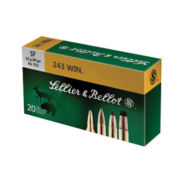 Picture of Sellier & Bellot Sb243a Rifle  243Win 100Gr Soft Point 20 Per Box/25 Case 754908510108 -