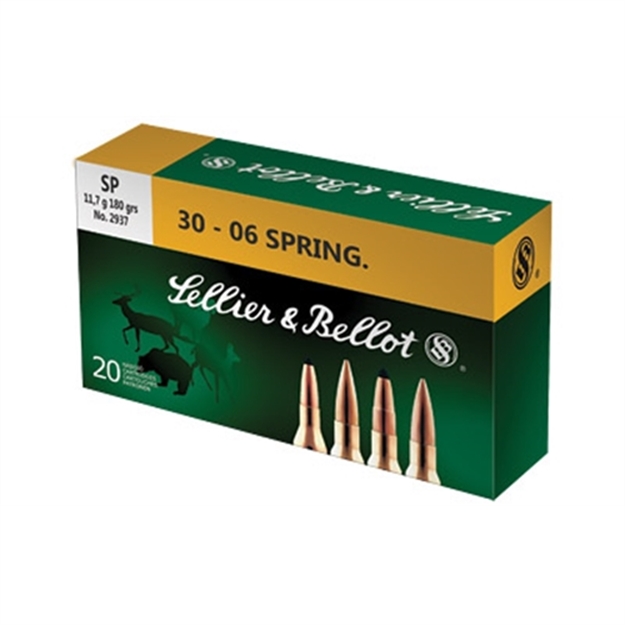 Picture of Sellier & Bellot Sb3006b Rifle  30-06Springfield 180Gr Soft Point 20 Per Box/20 Case 754908510474 -