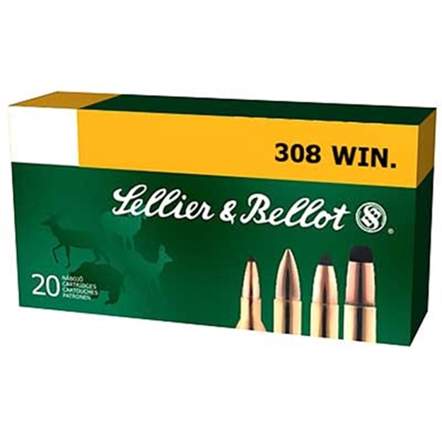 Picture of Sellier & Bellot Sb308c Rifle  308Win 180Gr Soft Point 20 Per Box/25 Case 754908510429