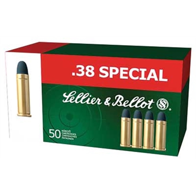 Picture of Sellier & Bellot Sb38a Handgun  38Special 158Gr Lead Round Nose 50 Per Box/20 Case 754908500185 -