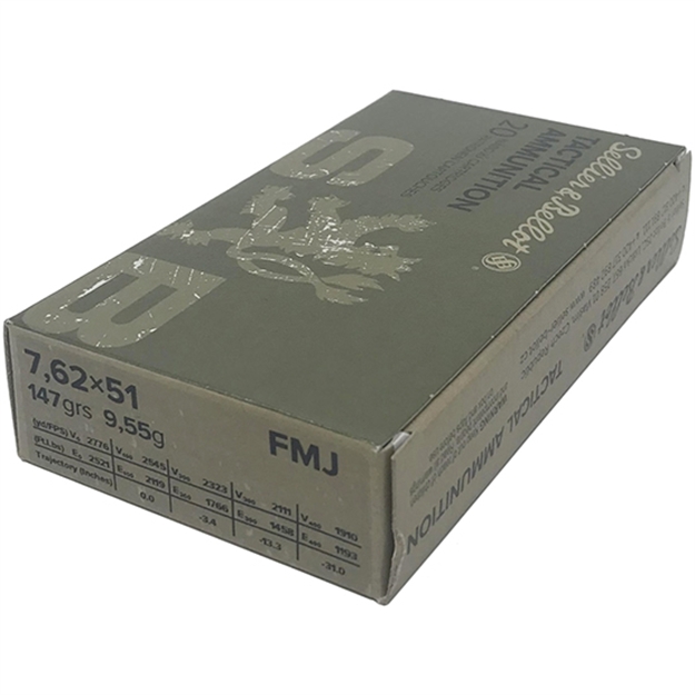 Picture of SB 7.62X51 147Gr Fmj 600Rd Case