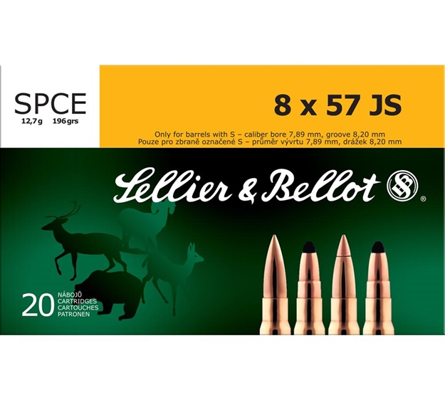 Picture of Sellier & Bellot Sb857jsb Rifle  8X57js 196Gr Soft Point Cut Through Edge 20 Per Box/20 Case 754908512317 -