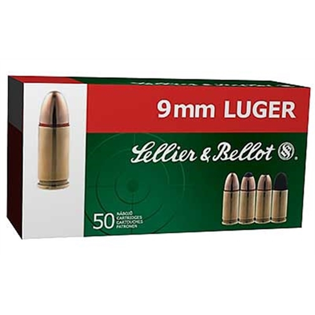 Picture of Sellier & Bellot Sb9c Handgun  9Mmluger 115Gr Jacketed Hollow Point 50 Per Box/20 Case 754908500062