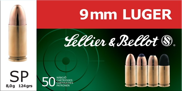 Picture of Sellier & Bellot Sb9s Handgun  9Mmluger 124Gr Soft Point 50 Per Box/20 Case 754908500109 -