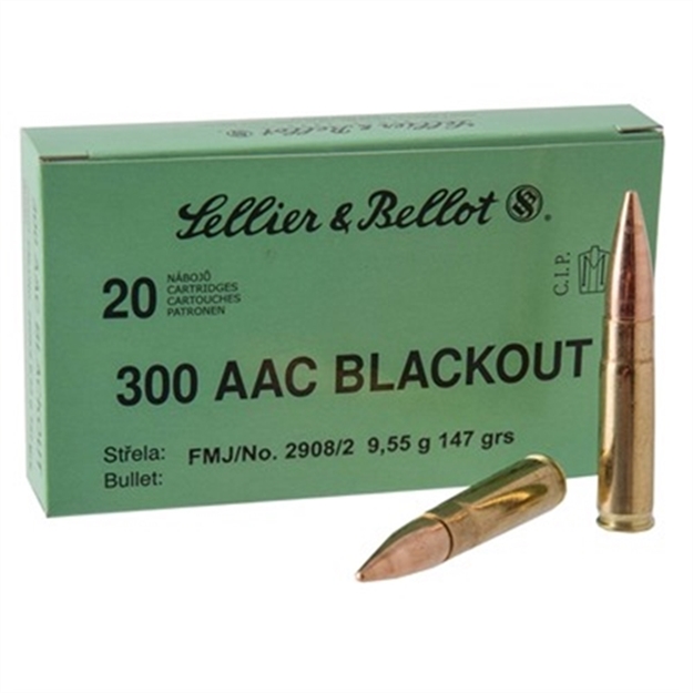 Picture of  Sellier & Bellot Sb300blkb Rifle  300Blackout 147Gr Full Metal Jacket 20 Per Box/50 Case 754908512454