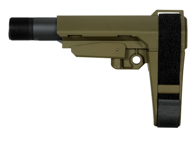 Picture of SB Tactical Sba3x04sb Sba3 X Synthetic OD Green 5-Position Adjustable For Ar-Platform (Tube Not Included) SBA4X01SB