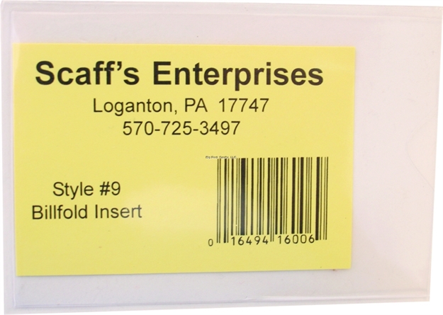 Picture of Scaffs License Holder Clr Billfold Insert 3-3/4"X2-1/2"