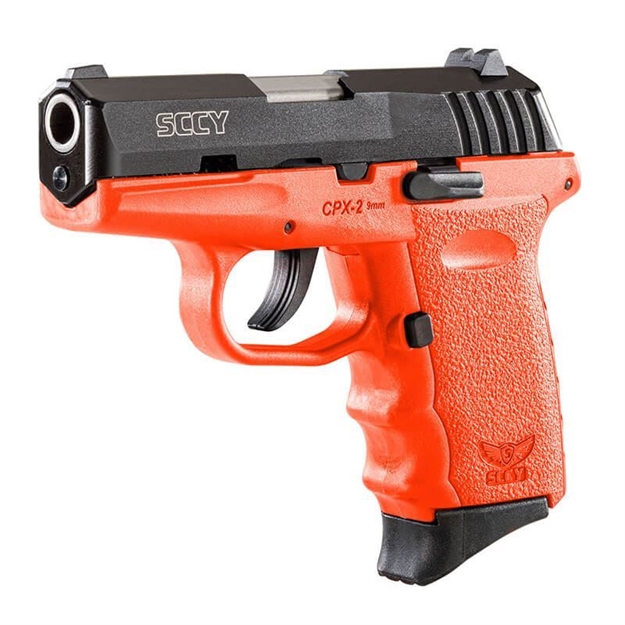 Picture of Sccy 9Mm Semi Auto Pistol W/O Safety, Black Nitride, Orange Grip