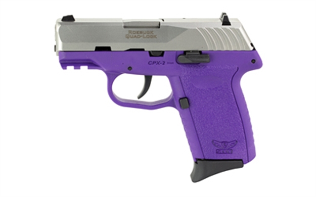 Picture of  Sccy Industries Cpx-2Ttpug3 Cpx-2 Gen3 9Mm Luger Caliber With 3.10" Barrel, 10+1 Capacity, Purple Finish Picatinny Rail Frame, Serrated Stainless Steel Slide, Polymer Grip & NO Manual Thumb Safety