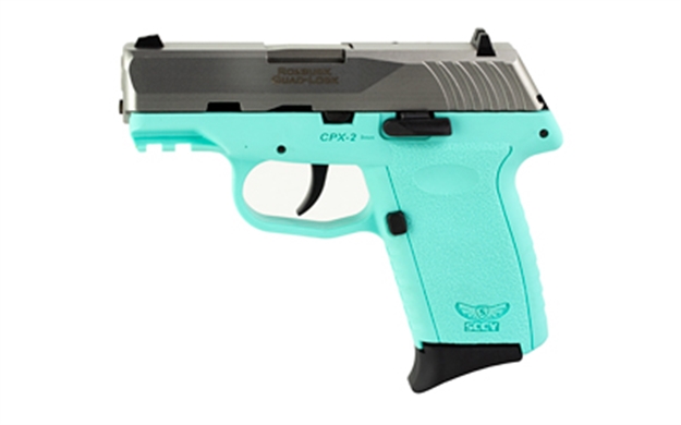Picture of Sccy Industries Cpx2ttsbg3 Cpx-2 Gen3 9Mm Luger Caliber With 3.10" Barrel, 10+1 Capacity, Sccy Blue Finish Picatinny Rail Frame, Serrated Stainless Steel Slide, Polymer Grip & NO Manual Thumb Safety CPX-2TTSBG3 810099570335