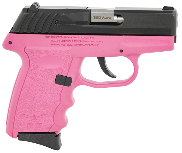 Picture of  Sccy Cpx-3Cbpkg3 380 Blk Slide Pnk Grip NO Sfe 10R 810099570410